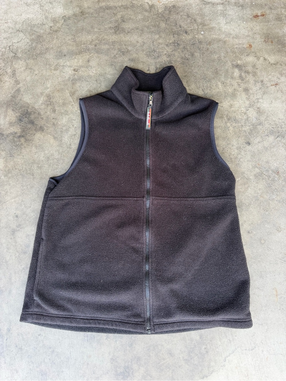 L.L. BEAN Black Fleece Full Zip Vest Pockets Woman’s L